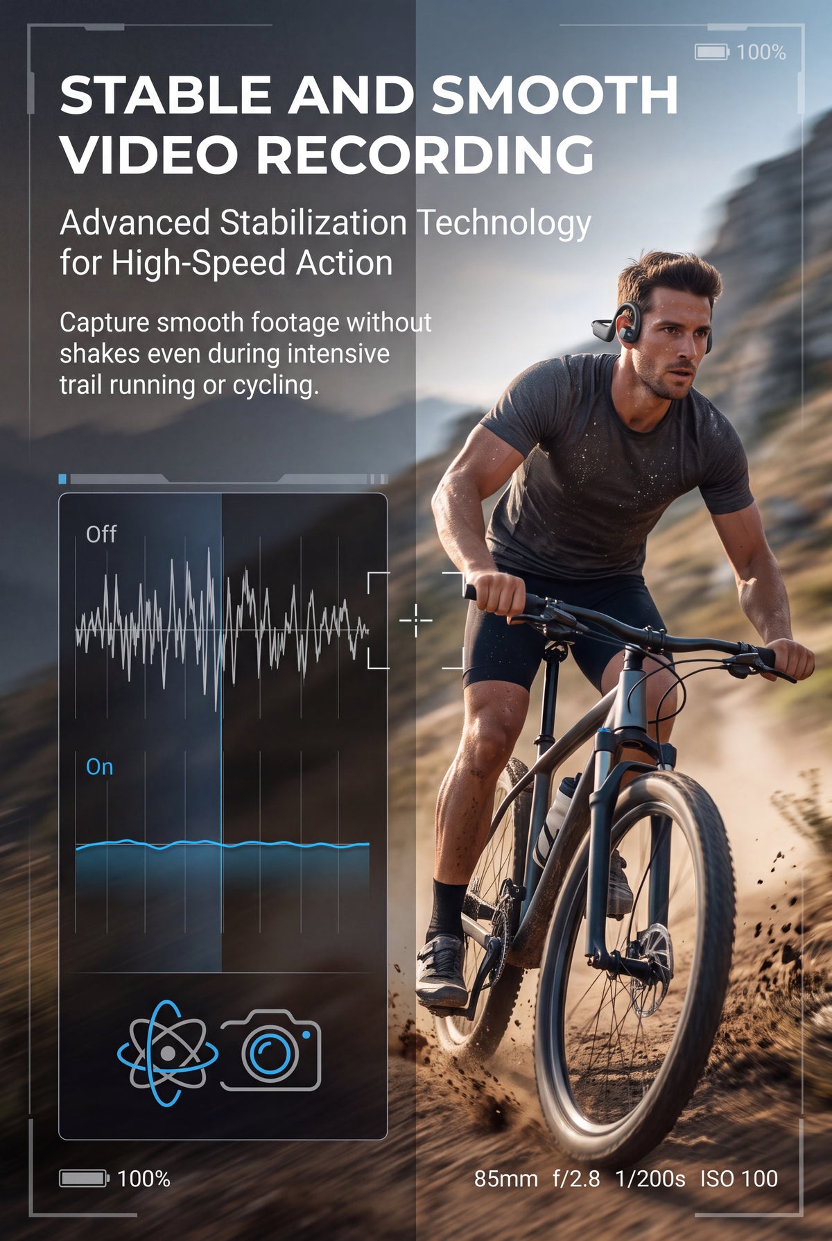 NOVARA Smart Headset – Hands-Free 8MP Camera, Open-Ear Audio & AI Assistant