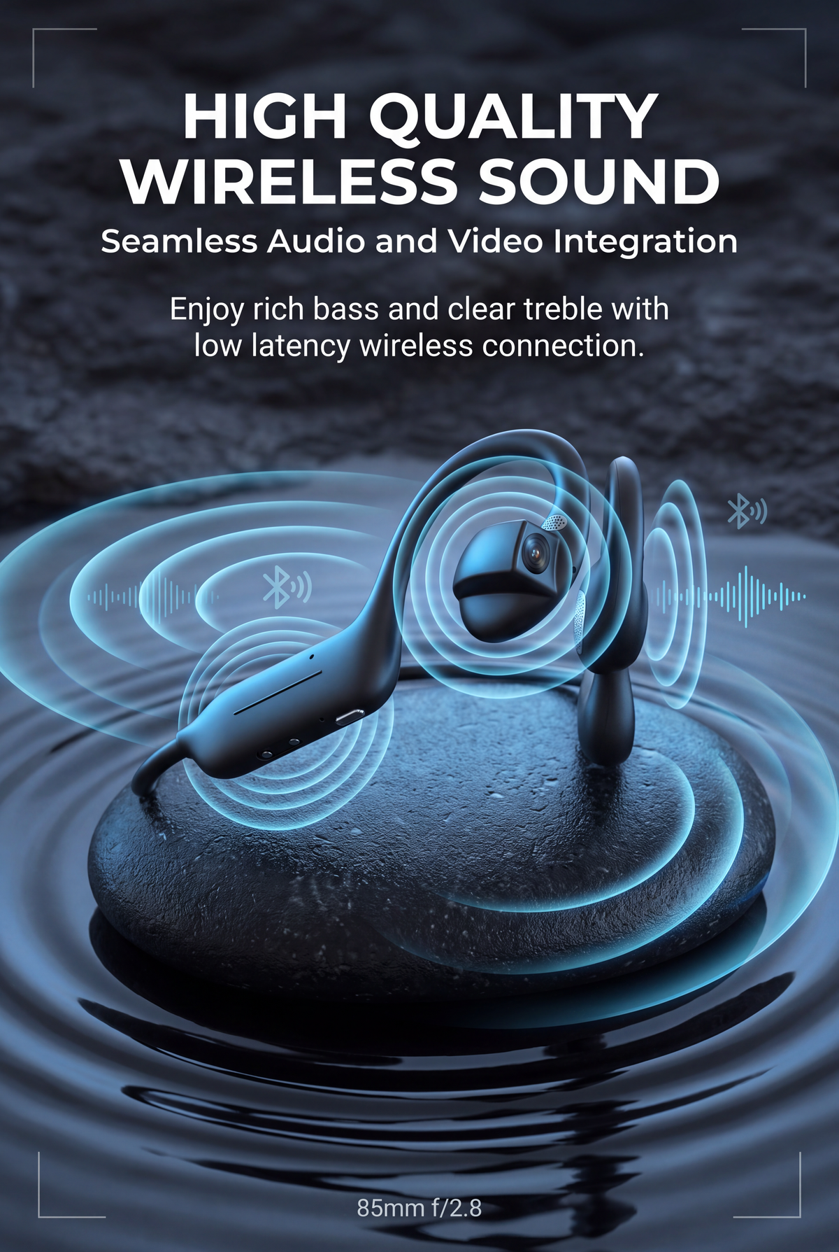NOVARA Smart Headset – Hands-Free 8MP Camera, Open-Ear Audio & AI Assistant